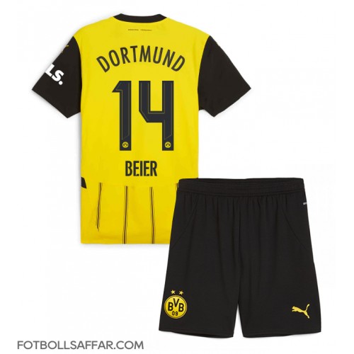 Borussia Dortmund Maximilian Beier #14 Hemmadräkt Barn 2024-25 Kortärmad (+ Korta byxor)